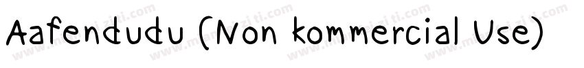Aafendudu (Non kommercial Use)字体转换